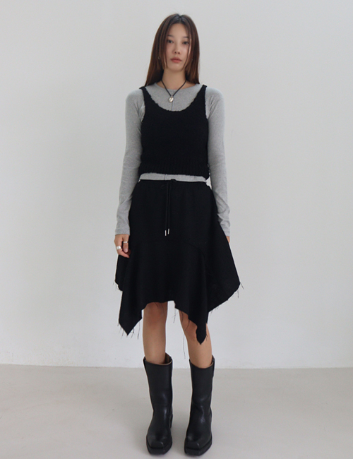 tweed cut skirt